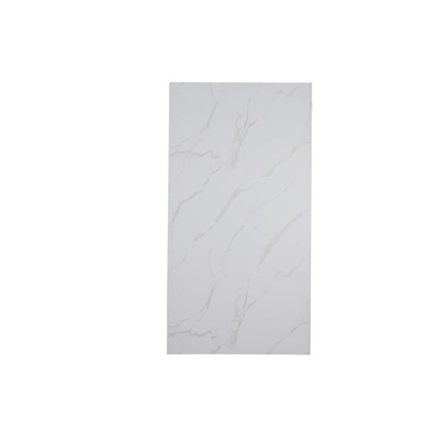 Pannello da parete in PVC lucido marmo bianco largo 1 metro
